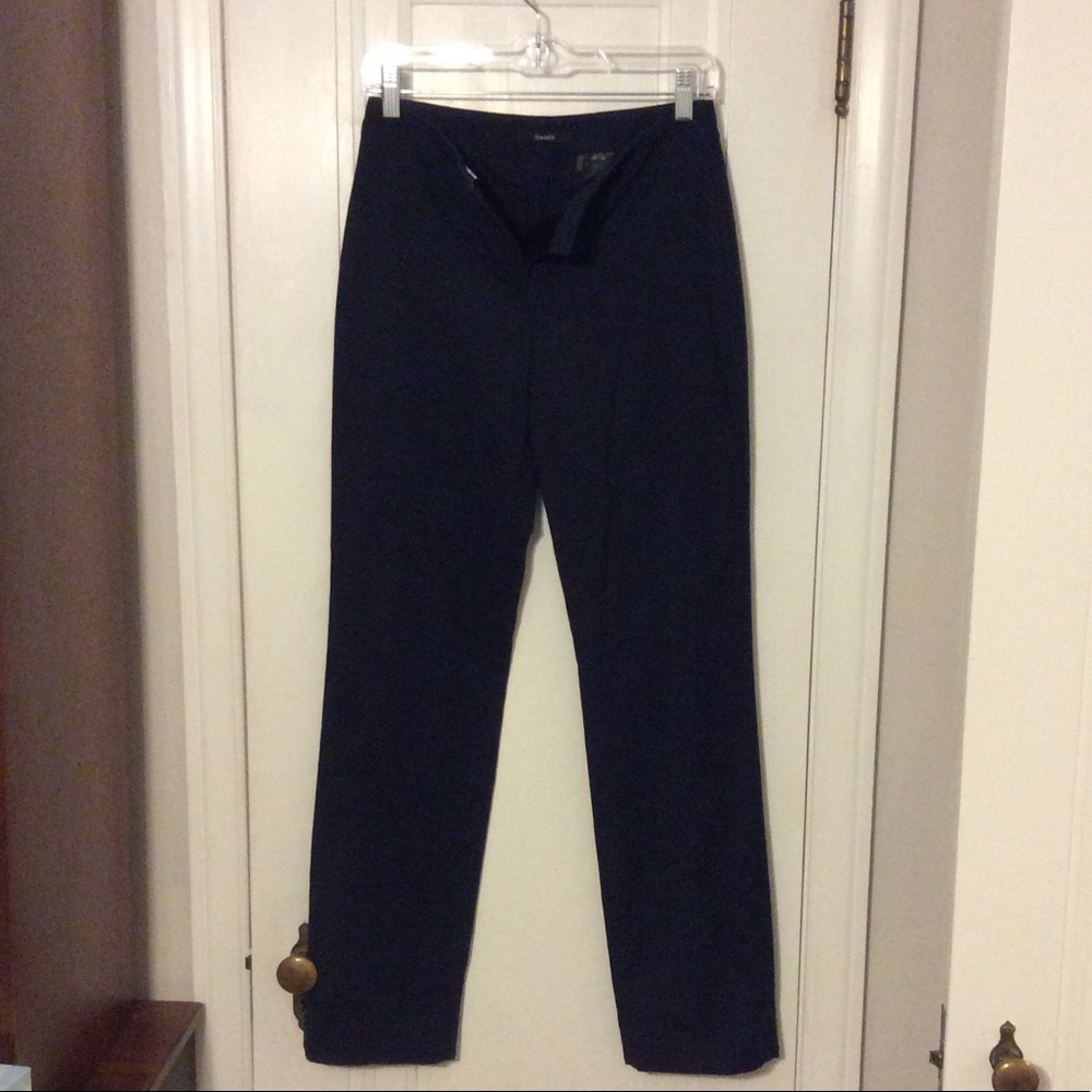 Tahari slim navy pants. Great for work or church.